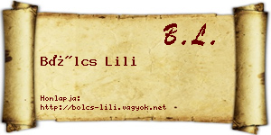 Bölcs Lili névjegykártya